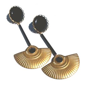 DIY Kit Earring 1960s Cleopatra Fan Drops