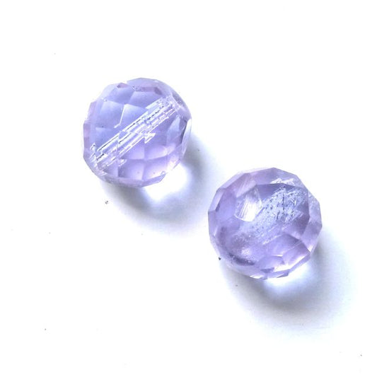 14mm Transparent Alexandrite Czech Fire Polished Bead