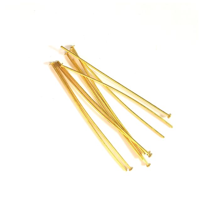 Head Pin 50mm (2') Raw Brass