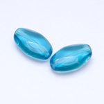 Diamond 18x12mm Teal Transparent Czech Glass Bead