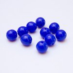 Blue Round 6mm Cobalt Opaque Czech Glass Bead
