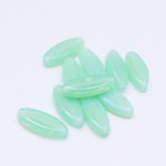 Aqua Opalino Petal Pointed Oval 16x6mm Opalino Czech Glass Bead