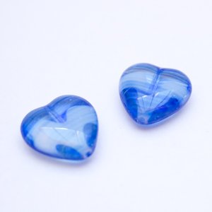 Heart 16mm Turquoise  Mixed Czech Glass Bead