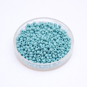 8 0 Czech Seed Bead Blue Aqua Opaque