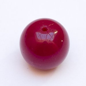 Red Round 25mm Cherry Opalino Czech Glass Bead