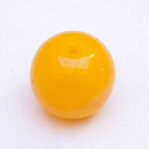 Yellow Round 25mm Opalino Czech Glass Bead