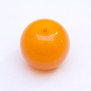 Pumpkin Round 25mm Opalino Czech Glass Bead