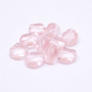 Diamond 9x8mm Pink Czech Glass Bead