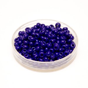 5 0 4.5mm Blue - Royal Opaque Czech Seed Bead