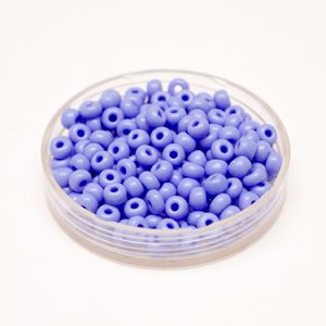 5 0 4.5mm Blue - Mid Opaque Czech Seed Bead