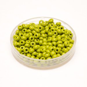 5 0 4.5mm Green - Chartreuse Opaque Czech Seed Bead