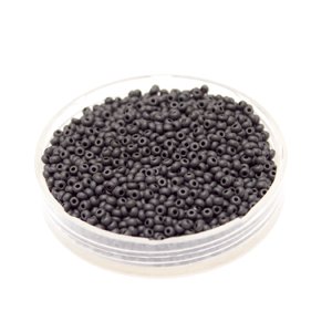 11 0 Black Matt Czech Seed Beads