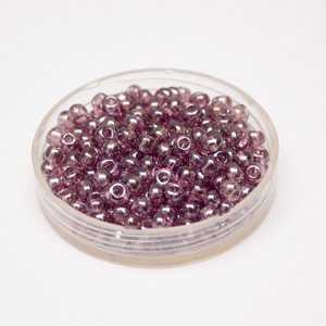 5 0 4.5mm Amethyst Transparent Lustred Czech Seed Bead