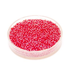 11 0 Czech Seed Bead Red - Dark Transparent Lustred
