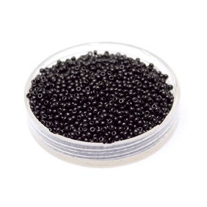 11 0 Black Opaque Czech Seed Bead