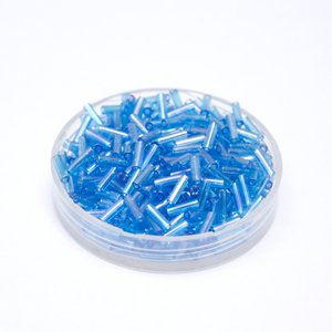 Bugle Bead Czech Glass Aquamarine AB 3' 6mm