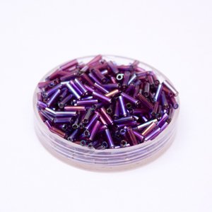 Bugle Bead Czech Glass Amethyst AB 3' 6mm