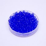 5 0 4.5mm Blue - Sapphire Transparent Czech Seed Bead