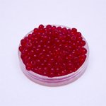 5 0 4.5mm Red Transparent Czech Seed Bead