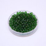 5 0 4.5mm Green Transparent Czech Seed Bead