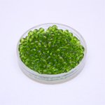 5 0 4.5mm Green - Lime Transparent Czech Seed Bead