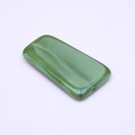 Green Trapezoid Opal Mix 35x20mm Czech Glass Bead