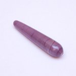 Handmade Glass Deco Tear Drop Bead Muted Purple 40x10mm