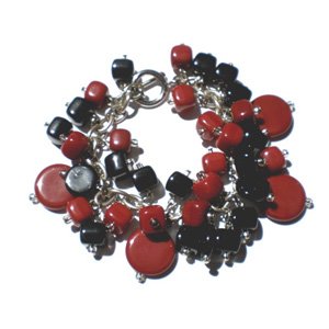 DIY Bracelet Retro Cluster Black Red