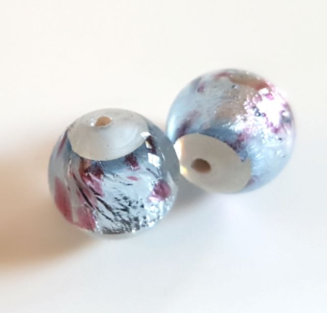 Handmade Japanese Glass Bead Lampwork Round 12mm White