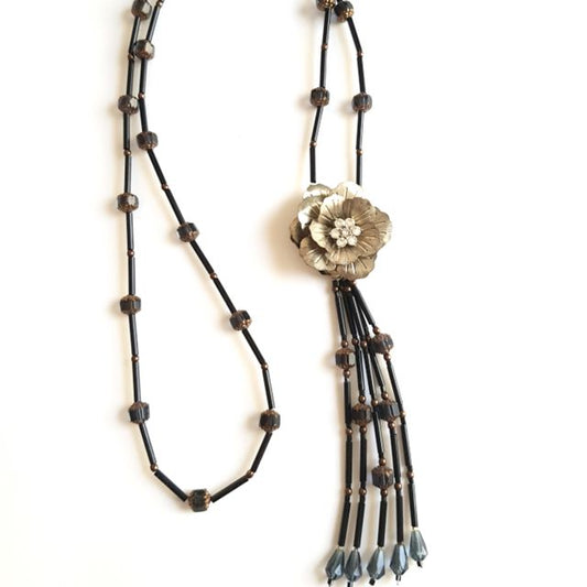 DIY Kit Long Tassel Necklace Diamante Frou Frou