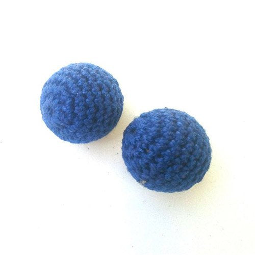 Crochet Bead Blue Royal 25mm