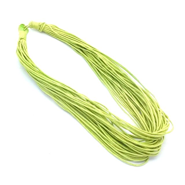 Cord Multi Strand Necklace Lime Green 41cm 16"