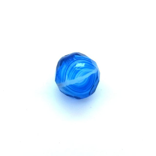 18mm Mix Czech Fire Polished Bead Cobalt