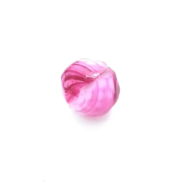 18mm Mix Czech Fire Polished Bead Pink