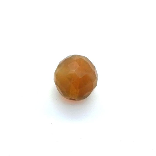 18mm Opalino Czech Fire Polished Bead Camel