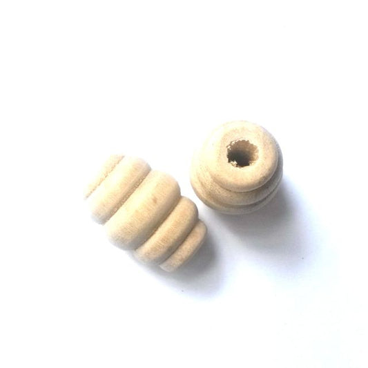 Wooden Bead Raw 25x20mm Beehive