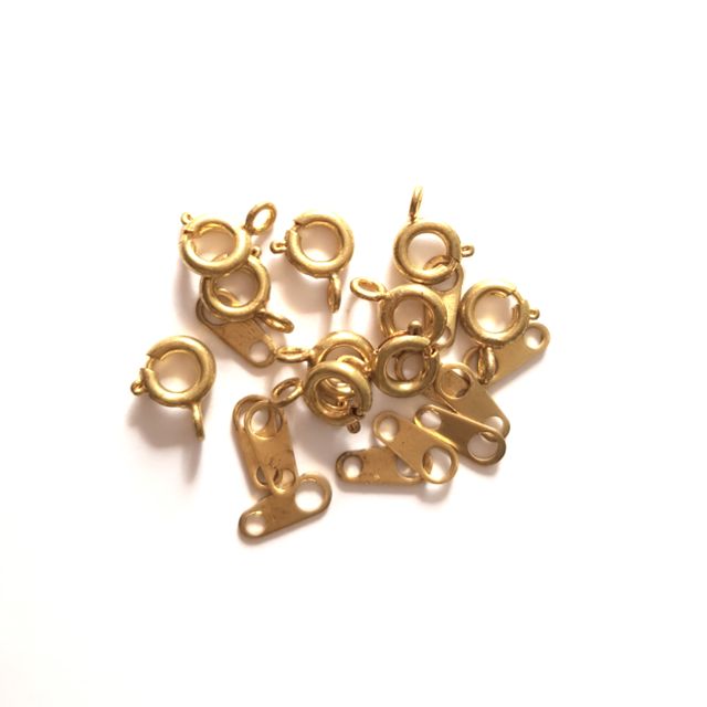 Jewellery Clasp Bolt Ring and Tag Brass 6mm