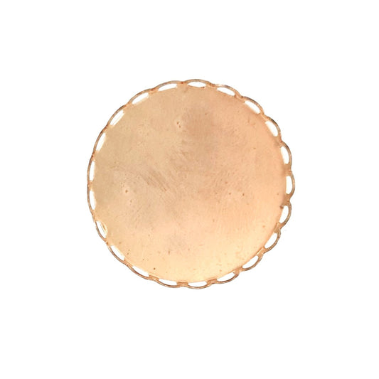 Flatback Stone Setting Round 30mm Frame Lace Cup Edge Brass