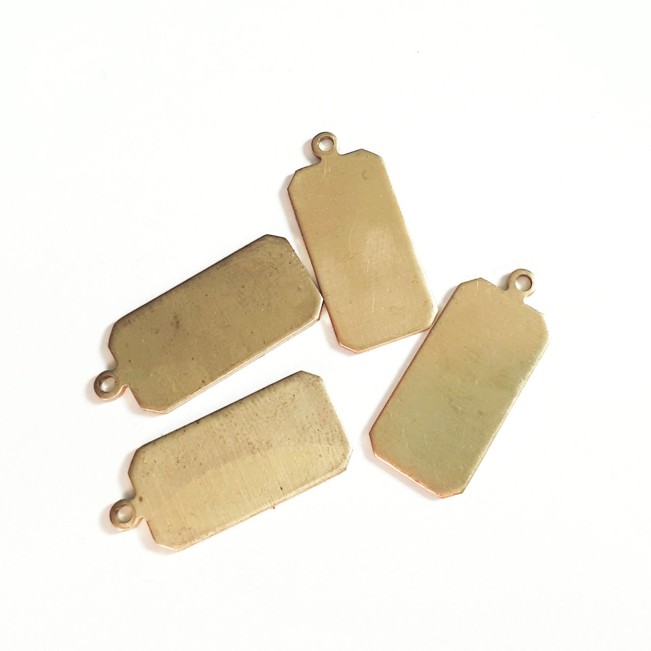 Smooth Brass Dog Tag Engravable 25x11mm