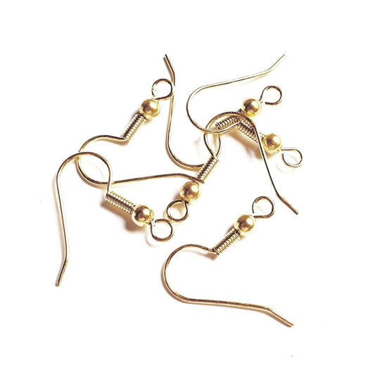 Fish Hook Ear Wires Brass 21mm