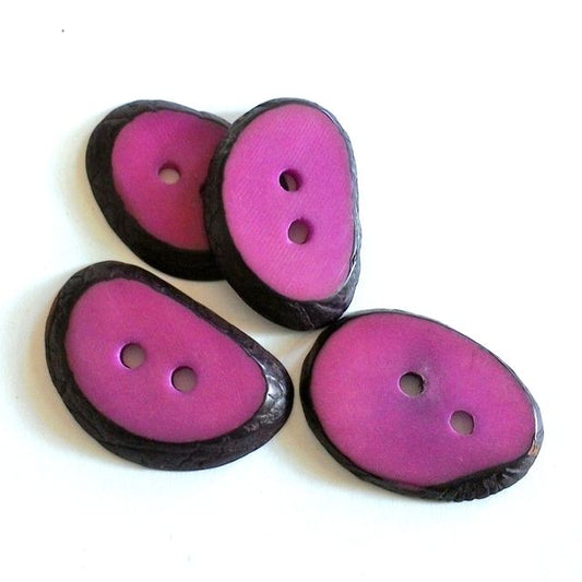 Tagua Nut Button Purple