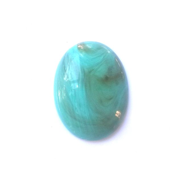 Cabochon Plastic Oval Faux Turquoise 30x40mm