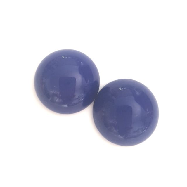 Cabochon Glass Round Flatback 18mm Royal Blue Unfoiled art 2090