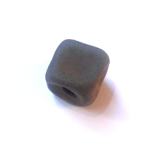 Ceramic Bead 1970s Cube Mud 18mm