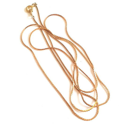 Chain Necklace Brass Original 1970s - 90cm