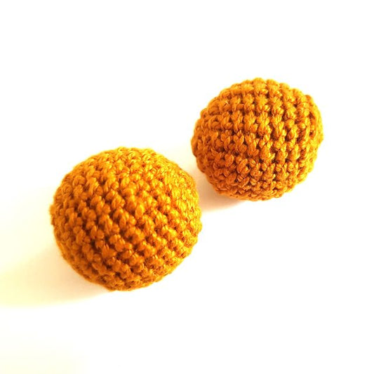 Crochet Bead Mustard 25mm