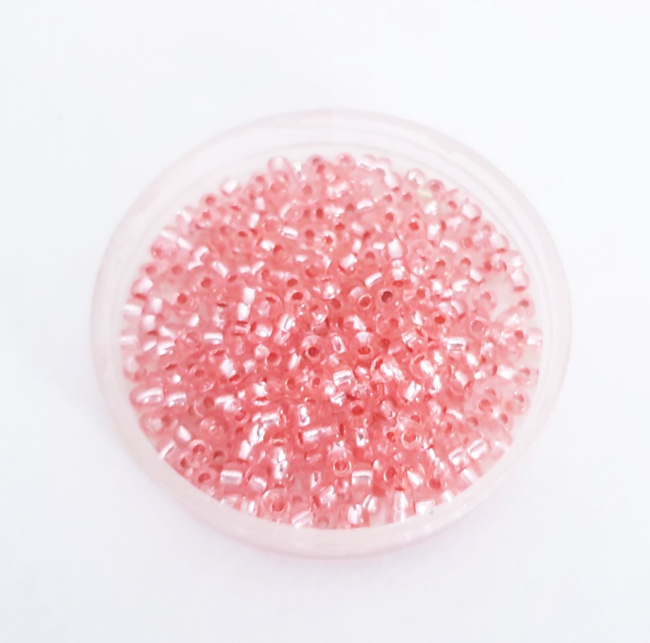 8 0 Czech Seed Bead Pink - Blossom Silverlined