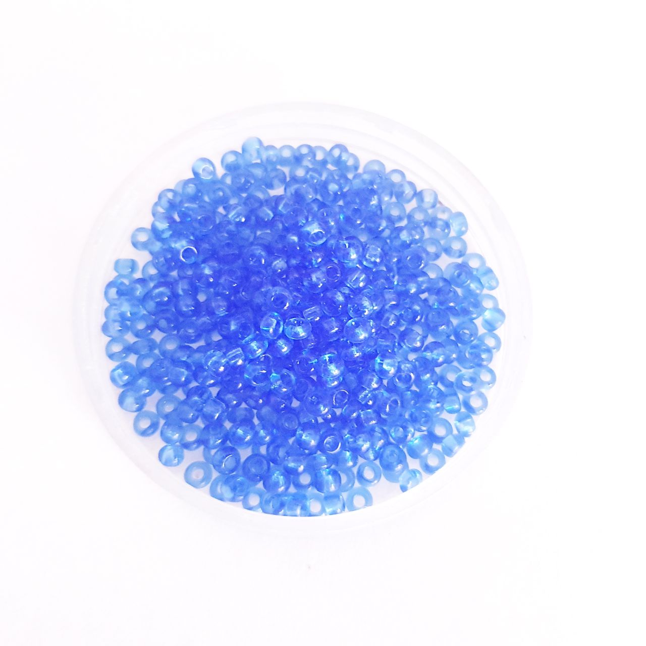 8 0 Czech Seed Bead Blue Sapphire Transparent