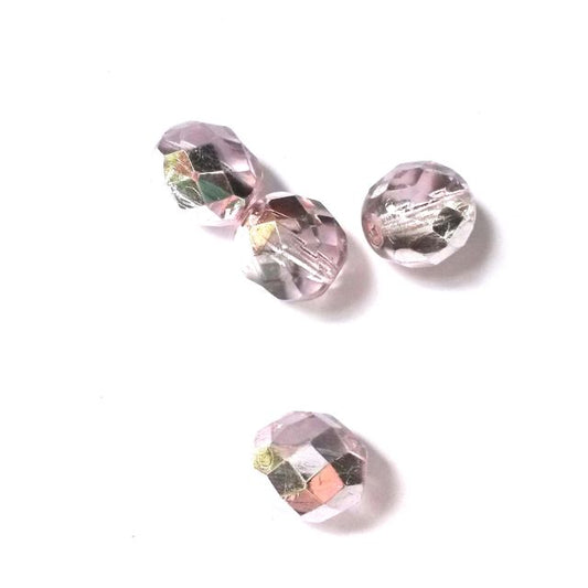 10mm Rose Apollo Czech Fire Polished Bead