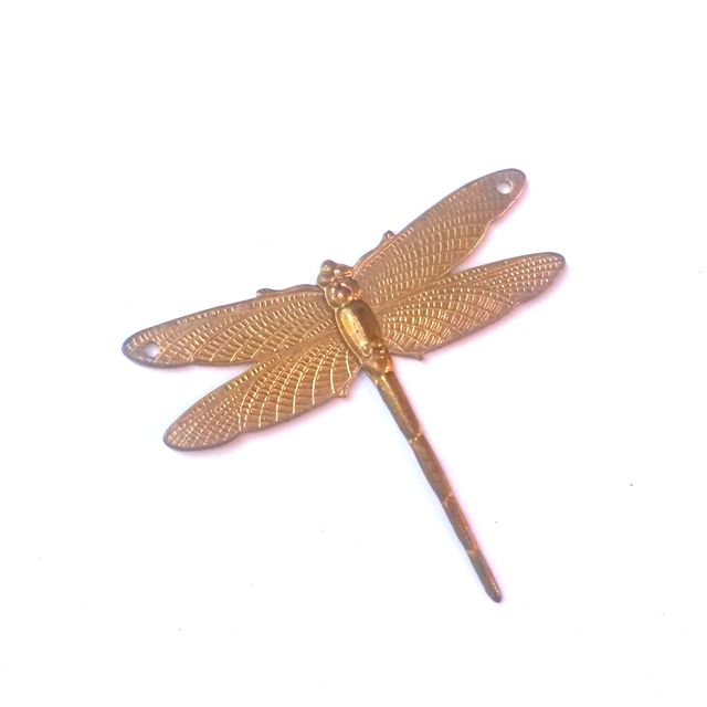 Dragon Fly Brass Stamping 2 Hole Wings 50mm
